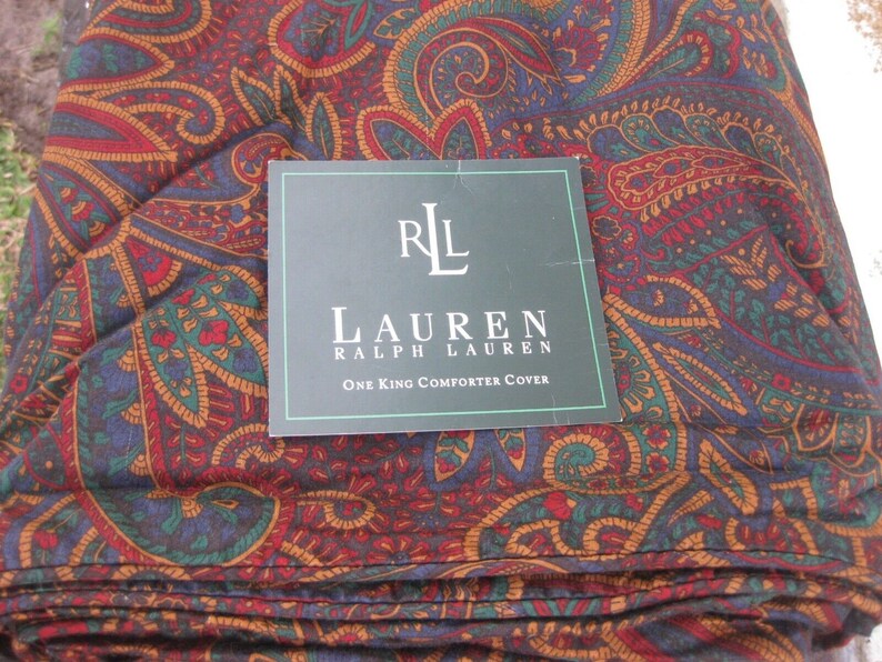 Ralph Lauren ASCOT Paisley EQUESTRIAN King Duvet / Comforter Etsy