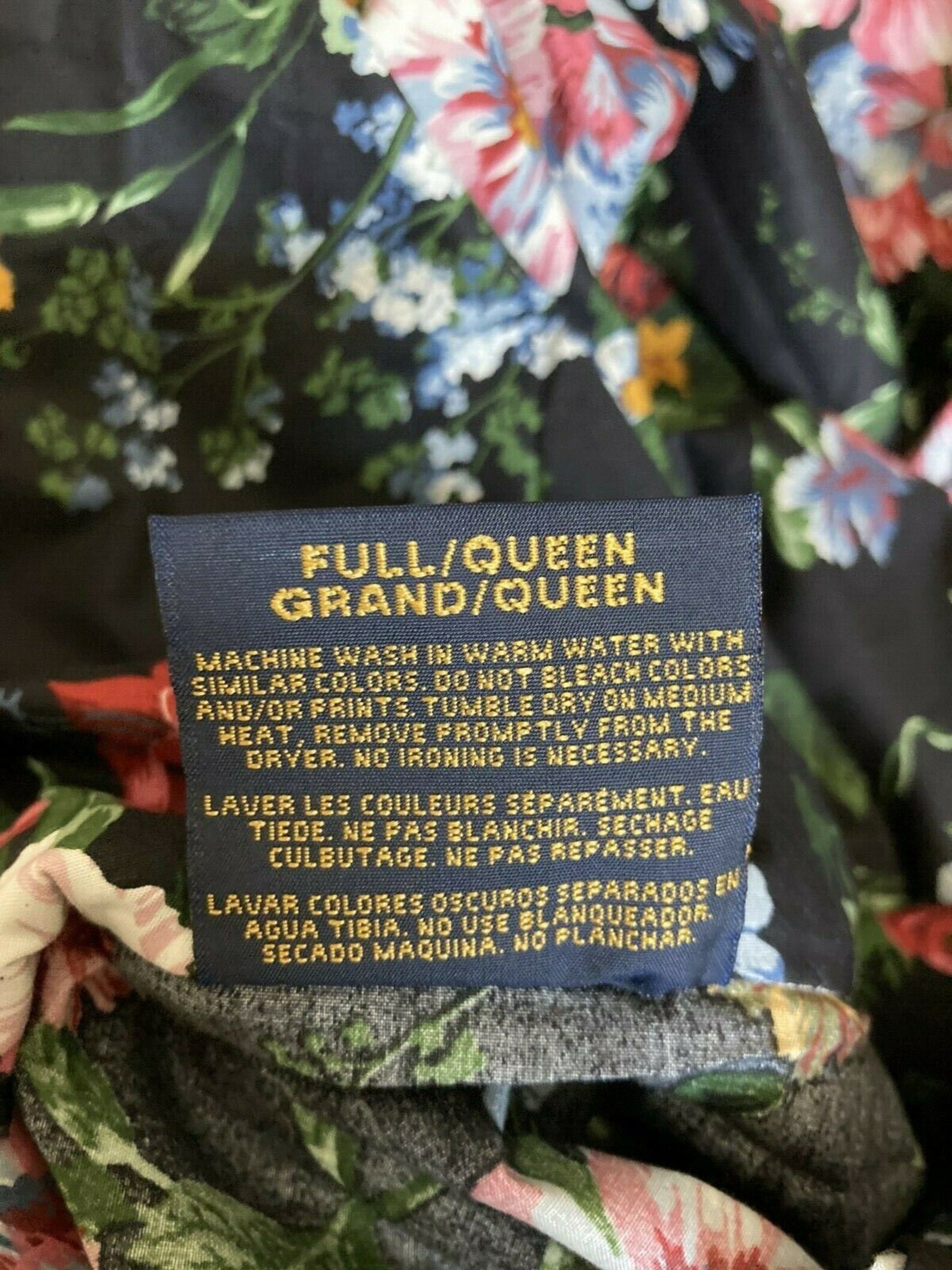 Ralph Lauren Cossette Isadora Black Floral KING COMFORTER Etsy