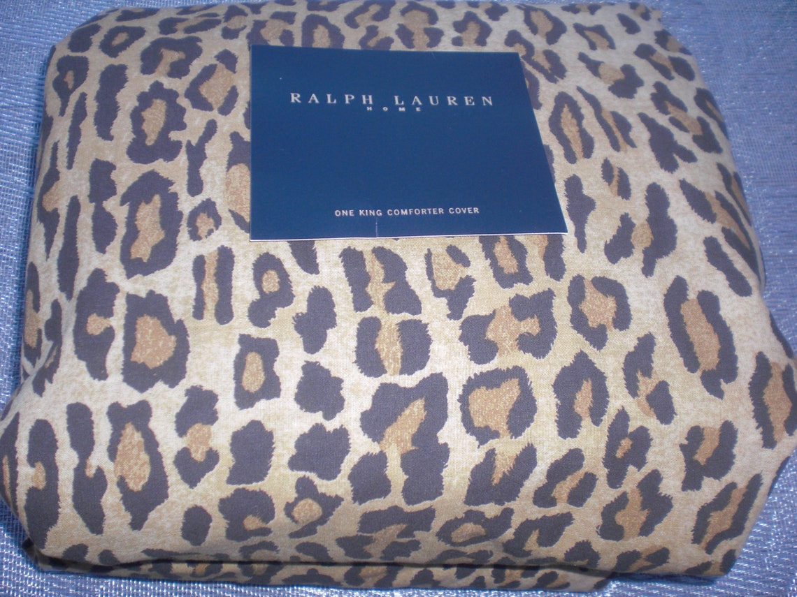 RALPH LAUREN Leopard Aragon King Duvet / Comforter Cover Vintage New Etsy
