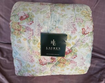 Ralph Lauren SHELTER ISLAND Floral QUEEN Comforter Shams 3 Pc Set