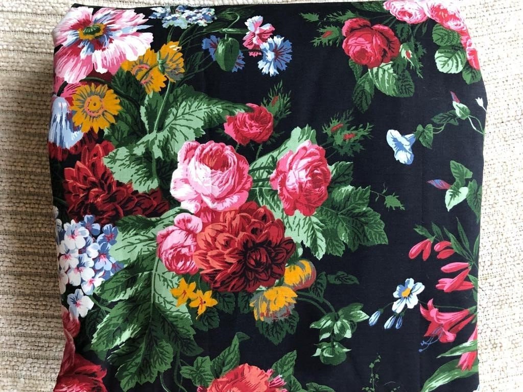 Ralph Lauren Cossette Black King Isadora Duvet Comforter Cover Vintage