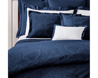 Ralph Lauren Doncaster NAVY Paisley King Duvet / Comforter Cover