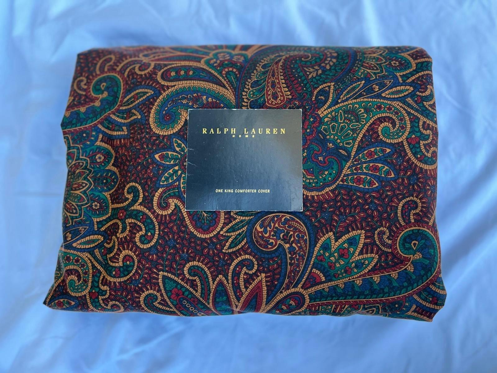 RALPH LAUREN Ascot Paisley Bohemian Queen Duvet / Comforter Cover