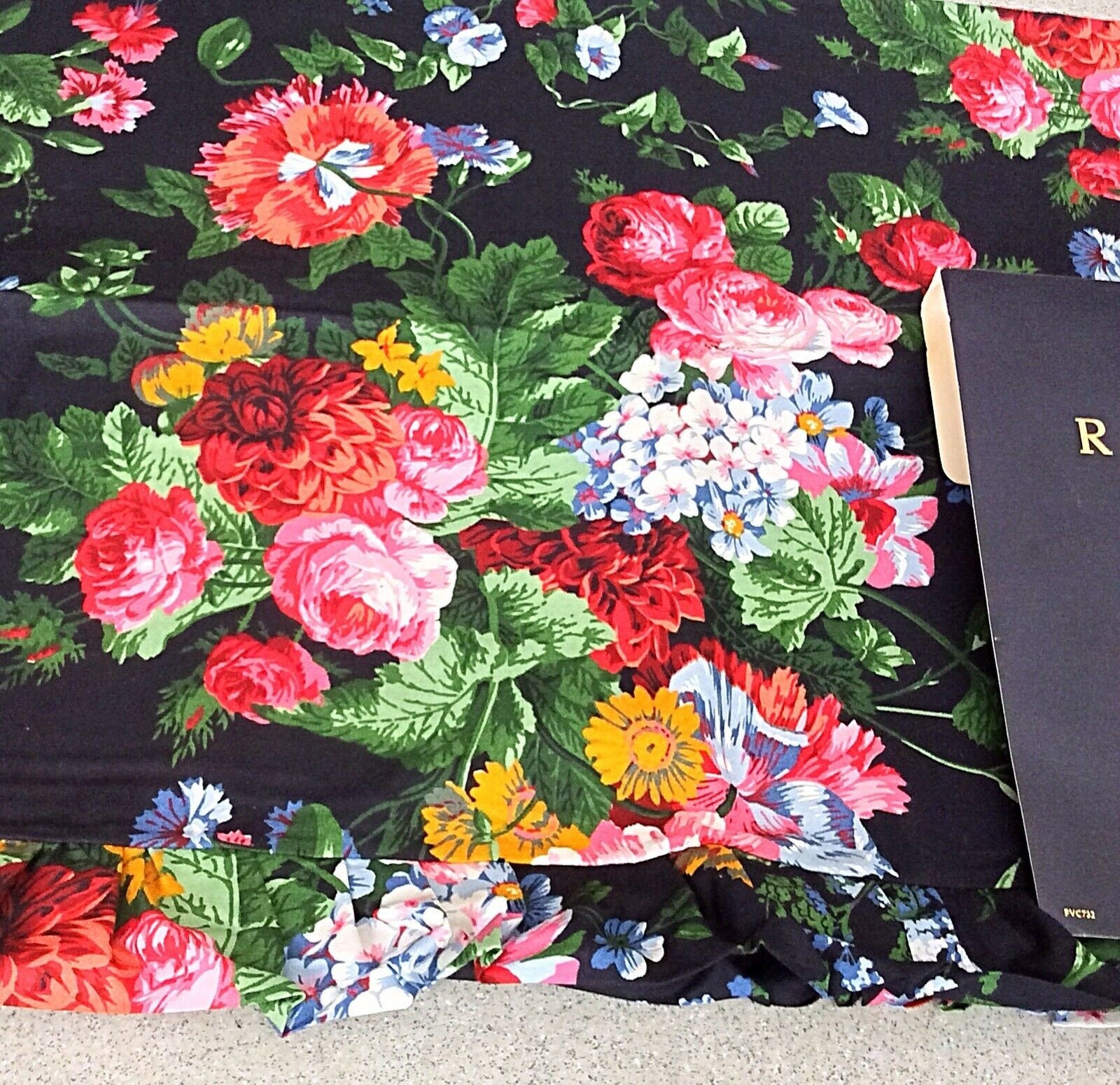 Ralph Lauren Cossette Black King Isadora Duvet Comforter Cover Vintage