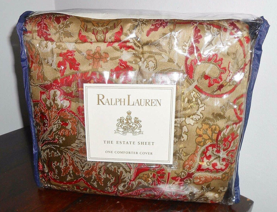 Ralph Lauren Randolph Red paisley King Cover Etsy
