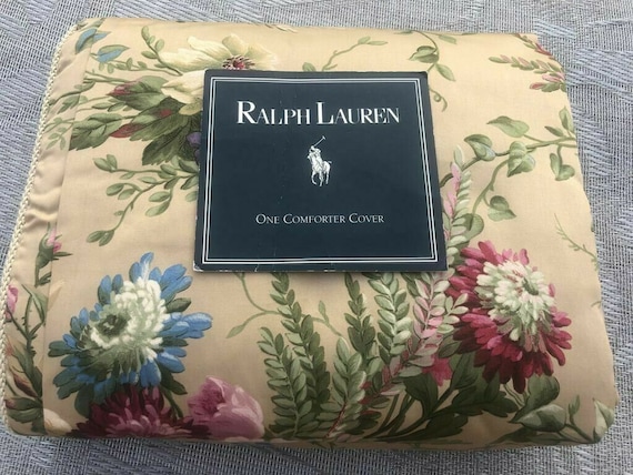 Ralph Lauren ADRIANA Floral QUEEN Duvet / Comforter Cover 450 TC