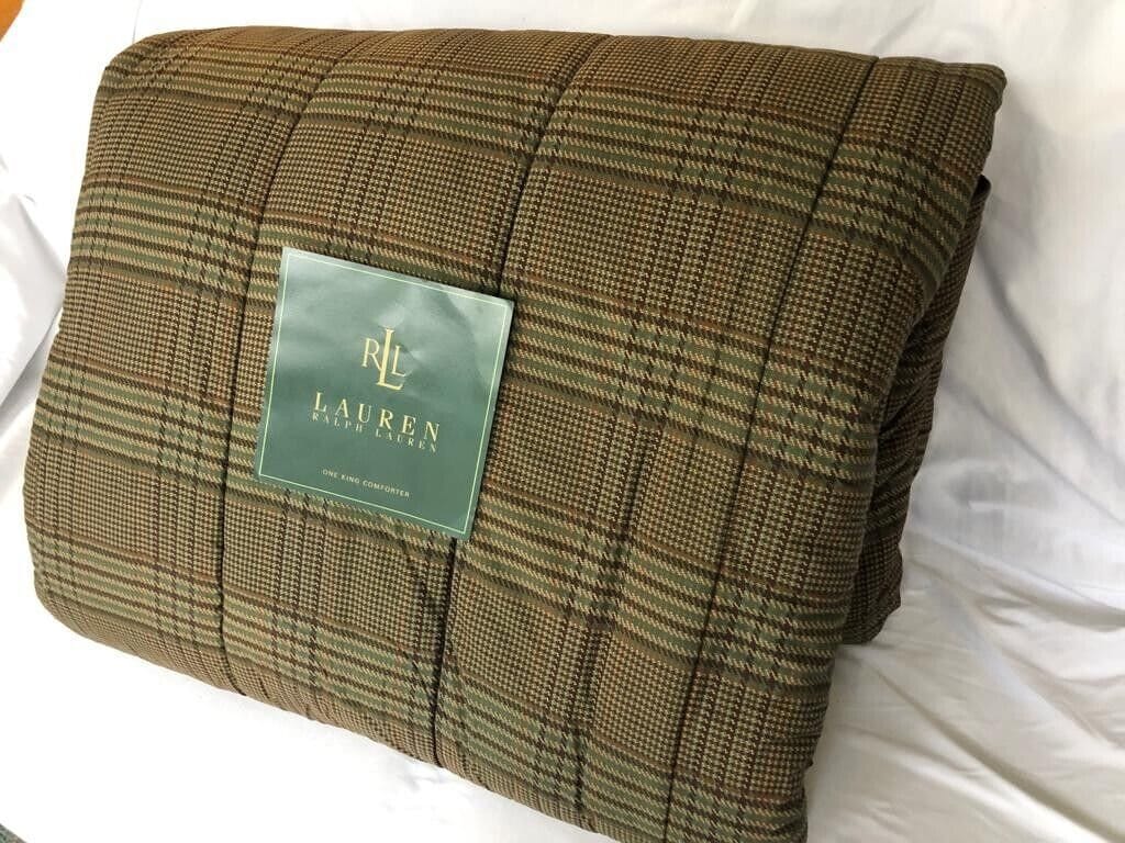 Ralph Lauren Eccleston Plaid Houndstooth Check King Comforter - Etsy