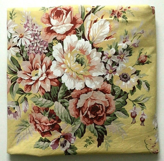 Ralph Lauren BROOKE Yellow Floral King 4pc Sheet Set Vintage Rare