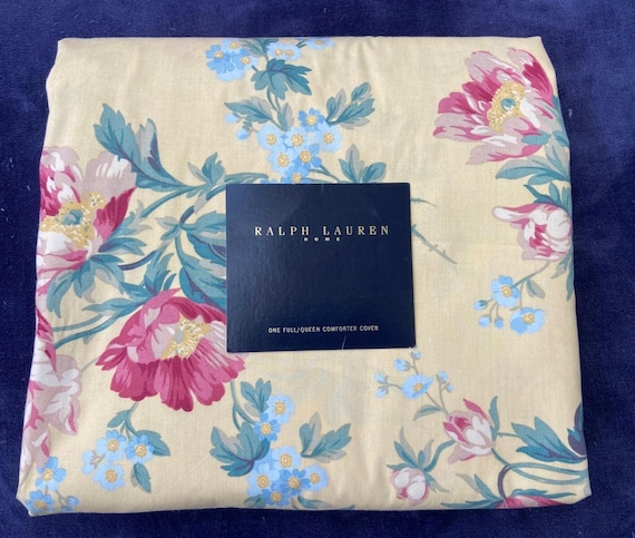 Ralph Lauren Parsonage Yellow Floral Queen Duvet / Comforter Cover