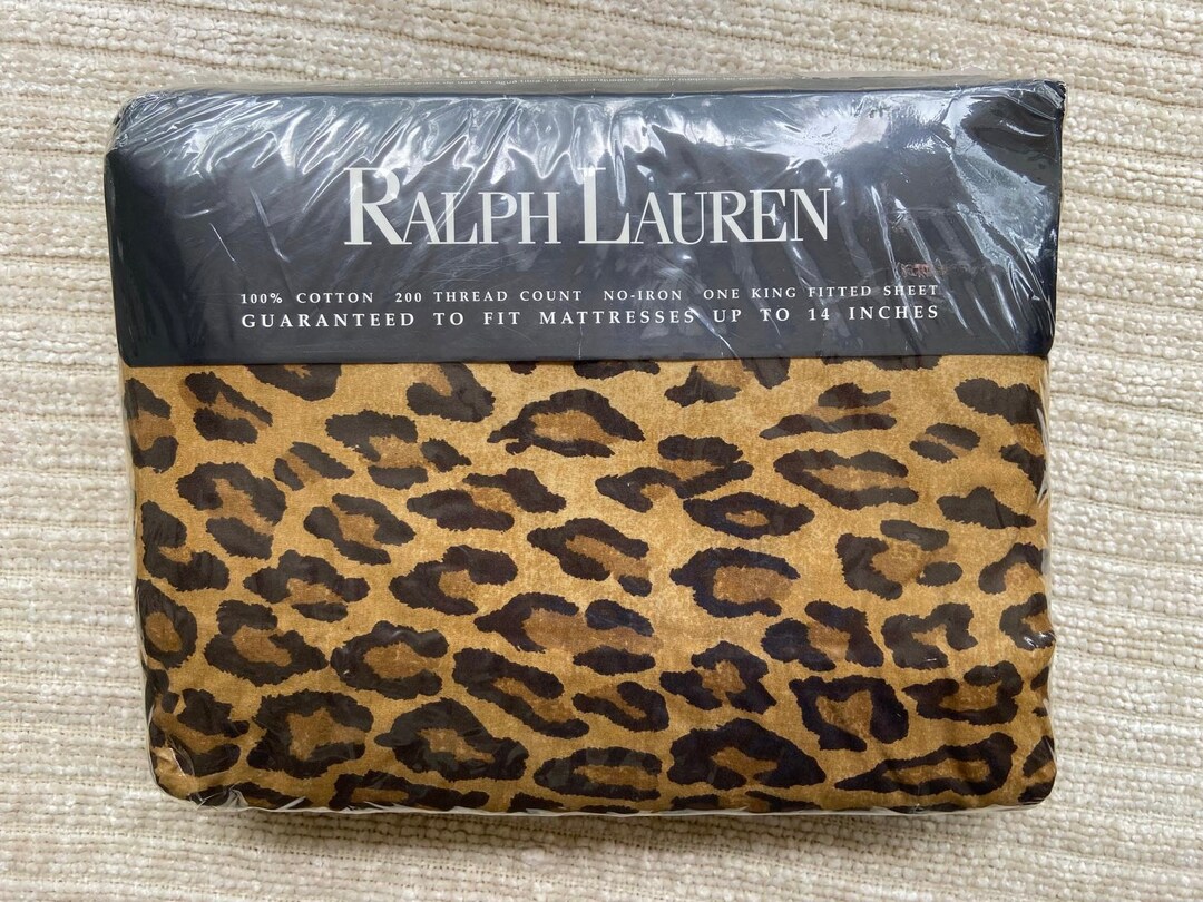 Ralph Lauren LEOPARD Aragon King Deep FITTED SHEET New - Etsy