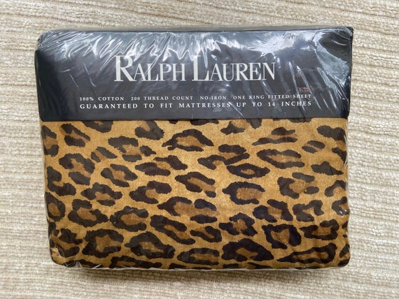 Ralph Lauren LEOPARD Aragon King Deep FITTED SHEET New - Etsy