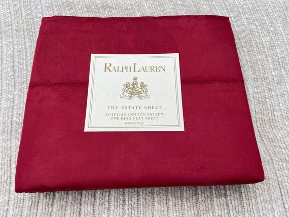 Ralph Lauren Estate Diplomat DIGNITARY Jacquard King Flat Sheet