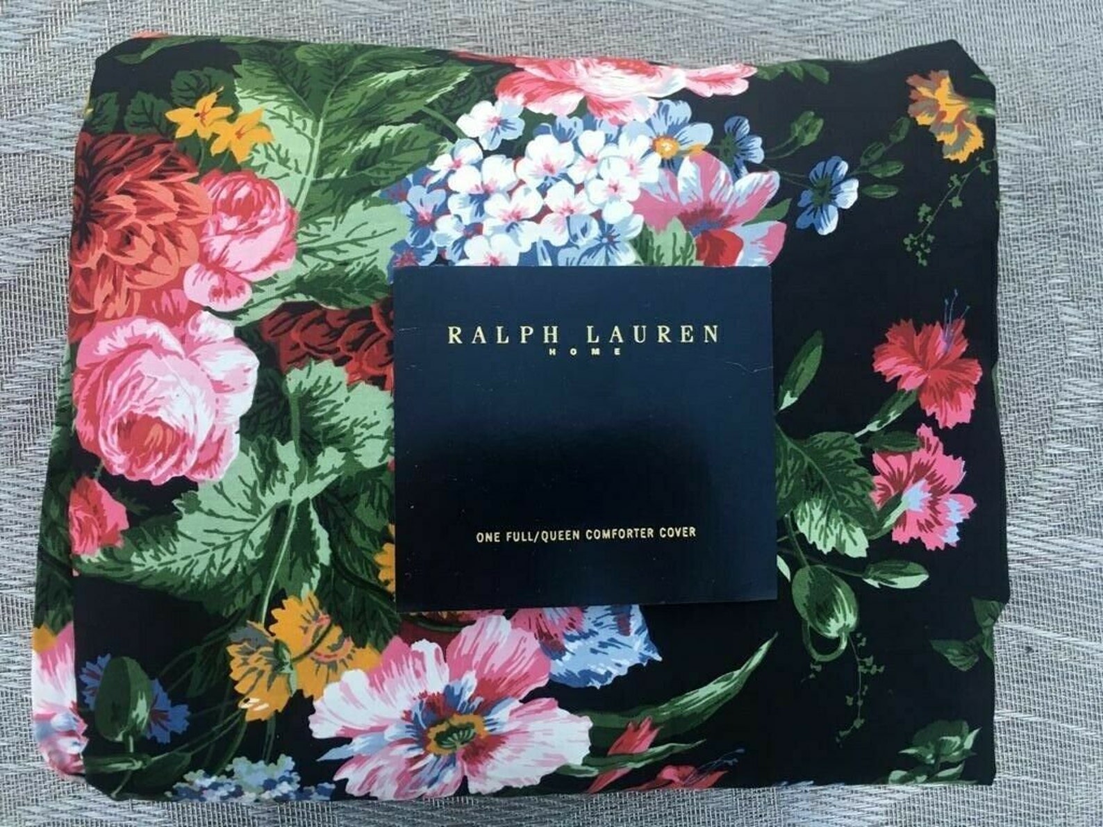 Ralph Lauren Cossette Isadora Black Floral KING COMFORTER Etsy