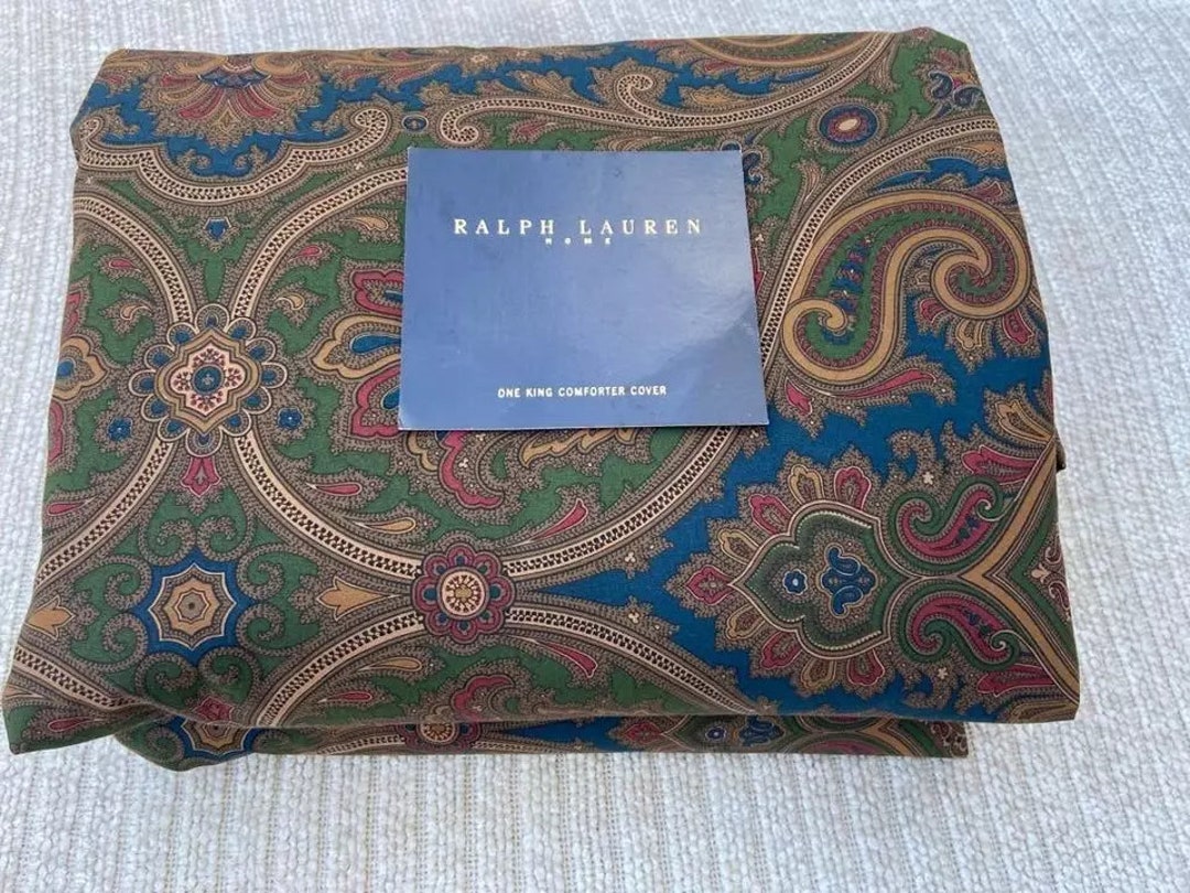 Ralph Lauren Brianna Paisley Equestrian KING DUVET / COMFORTER