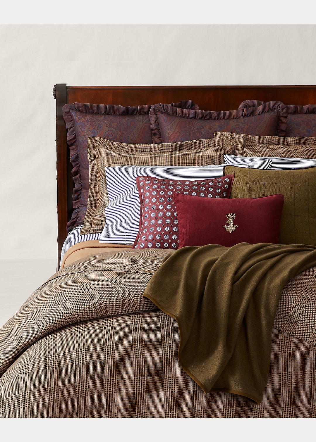 Ralph Lauren Bretford Herringbone KING Duvet Comforter Cover Vintage  Rare!