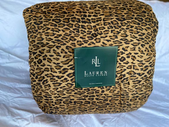 焼*ー様 Ralph Lauren  コンフォーターカバーヒョウ柄 クイ Ralph Lauren Leopard Aragon Montgomery KING Comforter New Vintage