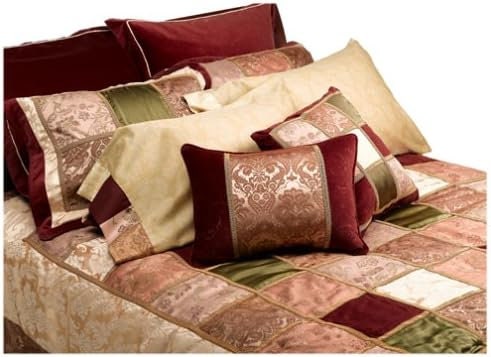 CROSCILL Plush  Velour  Patchwork  RENAISSANCE QUEEN  Comforter  4 pc   Set   Rare