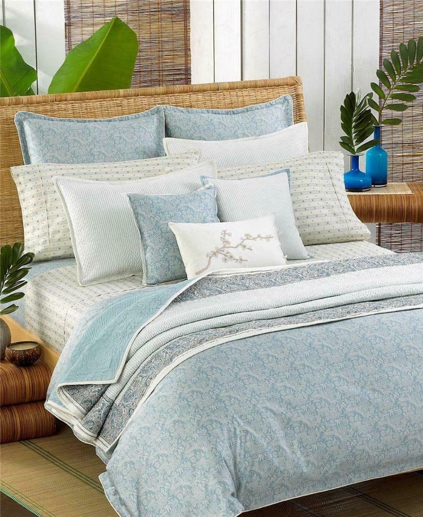 Ralph Lauren INDOCHINE PAGODA Paisley Blue QUEEN Duvet / Comforter