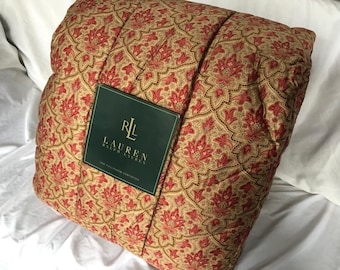 Ralph Lauren LANGHAM RED Paisley QUEEN Dekbed 4pc set Sateen Vintage New