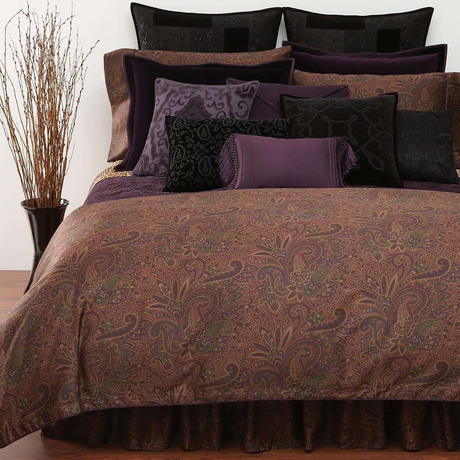 Ralph Lauren Boho BURGUNDY PAISLEY Queen Duvet / Comforter Etsy