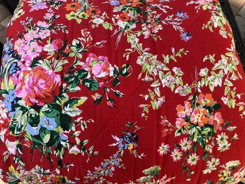 Ralph Lauren Belle Harbor Red Floral Queen Comforter Vintage Etsy