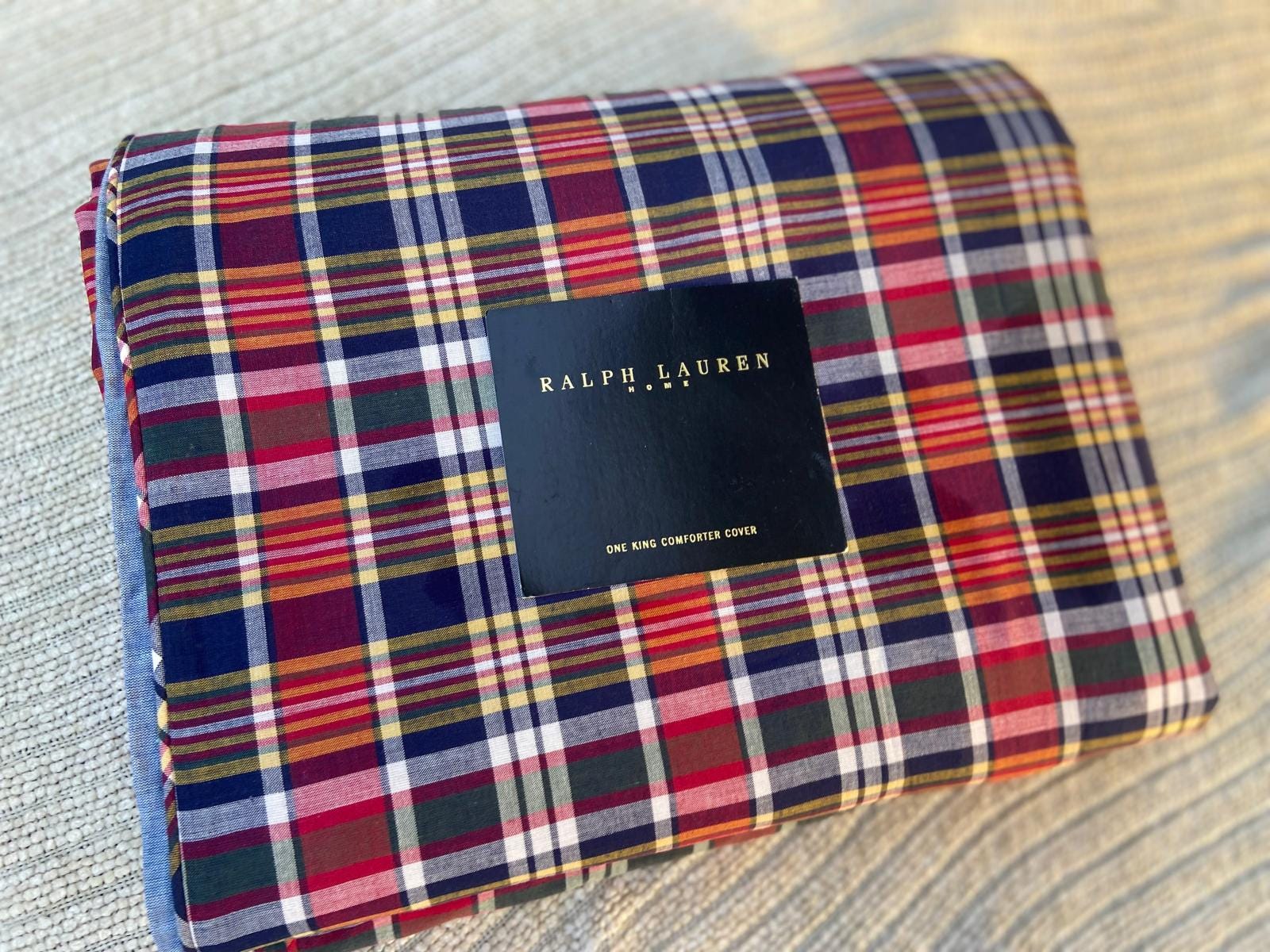 Ralph Lauren チェック柄 コンフォーターカバー 150x210cm Ralph Lauren MADRAS Plaid Kennebunkport KING Duvet / Comforter
