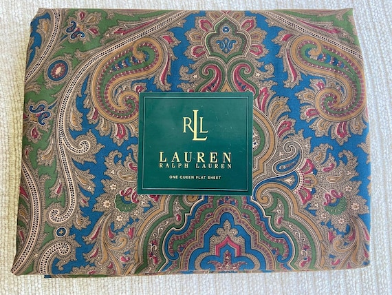 Ralph Lauren Brianna Paisley Elizabeth QUEEN Sheet Set 4pc Vintage