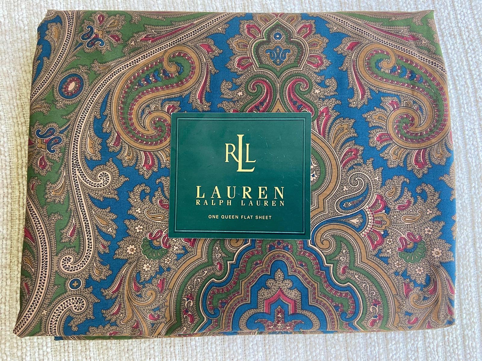 Ralph Lauren Brianna Paisley Elizabeth QUEEN Sheet Set 4pc Vintage
