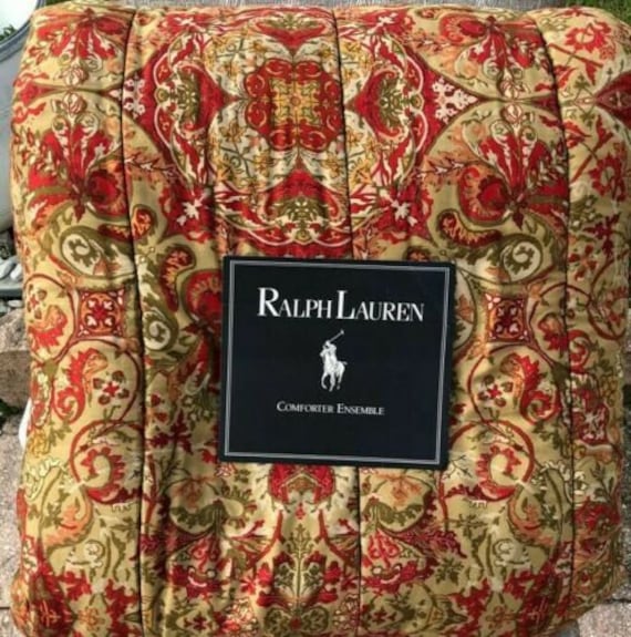 Ralph Lauren RANDOLPH Paisley Full / Queen COMFORTER 3pc Set