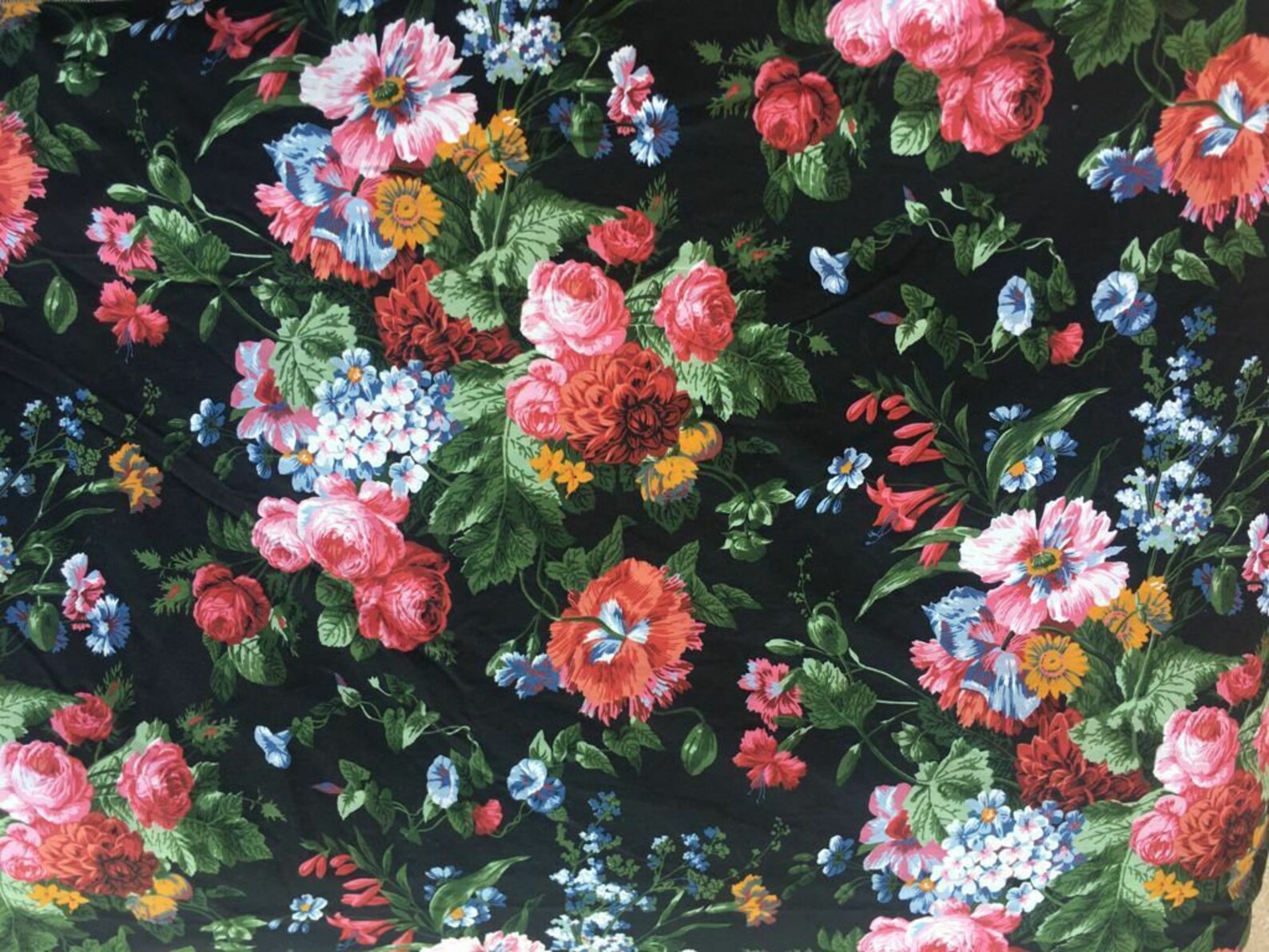 Ralph Lauren Cossette Isadora Black Floral KING COMFORTER Etsy