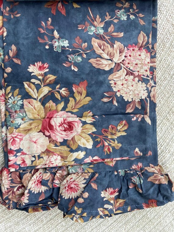 Ralph Lauren Chadwick Floral Ruffled KING Flat Sheet Vintage, Rare