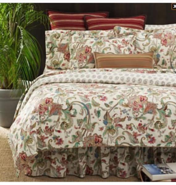 Ralph Lauren Antigua Paisley Queen Duvet / Comforter Cover Rare