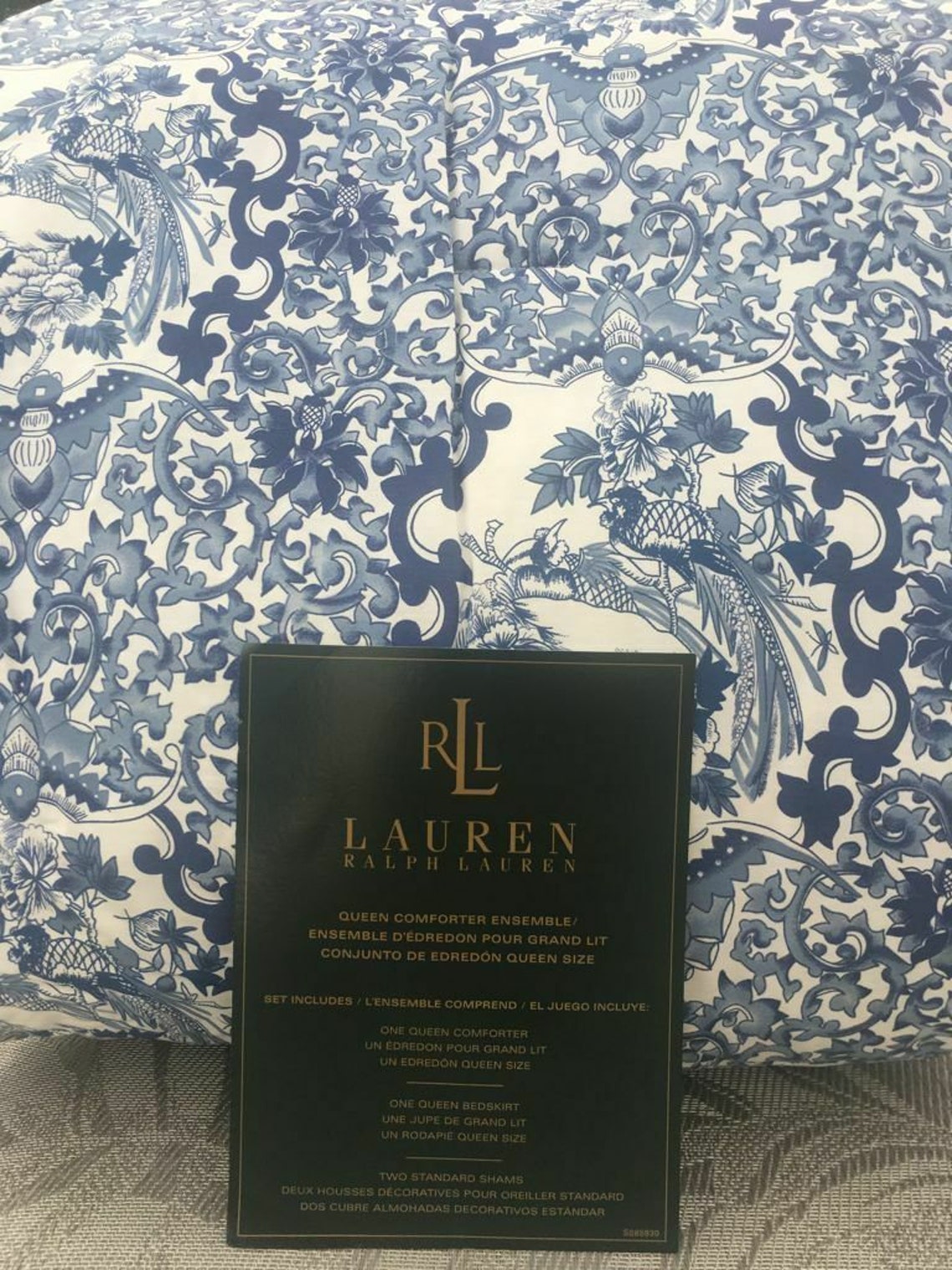 Ralph Lauren PORCELAIN Blue / White Tamarind FULL / QUEEN Comforter 4