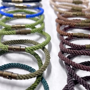 Gender Neutral Bracelet from string and a Magnet Clasp with many color options