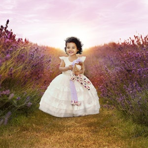 Lavender Flower Field Digital Backdrop/Background, Flower Path, Spring Backdrop, Summer Backdrop