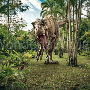 Dinosaur Digital Backdrop, T-Rex Jungle Backdrop, T-Rex Digital Backdrop
