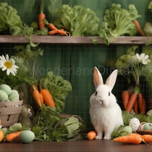 Easter Digital Backdrop, Easter Studio Backdrop, Easter Bunny Backdrop, Photography Backdrop for Photo Compositions