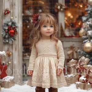 Christmas Digital Photography Background - Christmas Backdrop - Outdoor Christmas Backdrop - Vintage Christmas Backdrop
