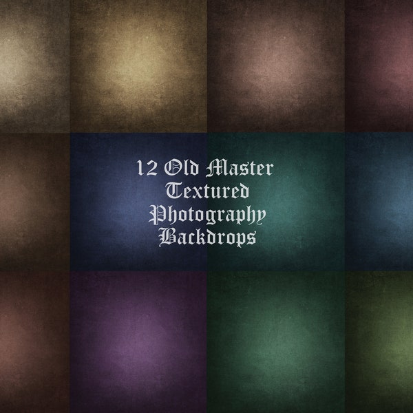 12 Old Master Textured Backgrounds, Textures For Photoshop, Digital Photography Backdrop