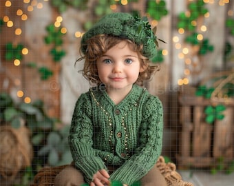 St Patrick's Day Digital Photography Backdrop