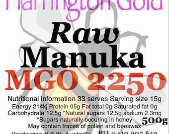 MGO 2250 Raw Australian Manuka Honey - 500g