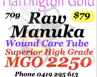 Raw Manuka Honey MGO 2250+ - Harrington Gold 70g Tube