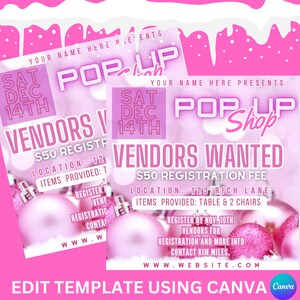 POP UP SHOP flyer, E-flyer, Social Media Flyer, shop now flyer, Beauty Template, Premade Flyer, Premade Template, canva flyer template