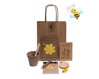 Eco Friendly Birthday Party Bags, Plastic-free, Pre-filled, Alternative Party Favour, Save The Bees Party Bag
