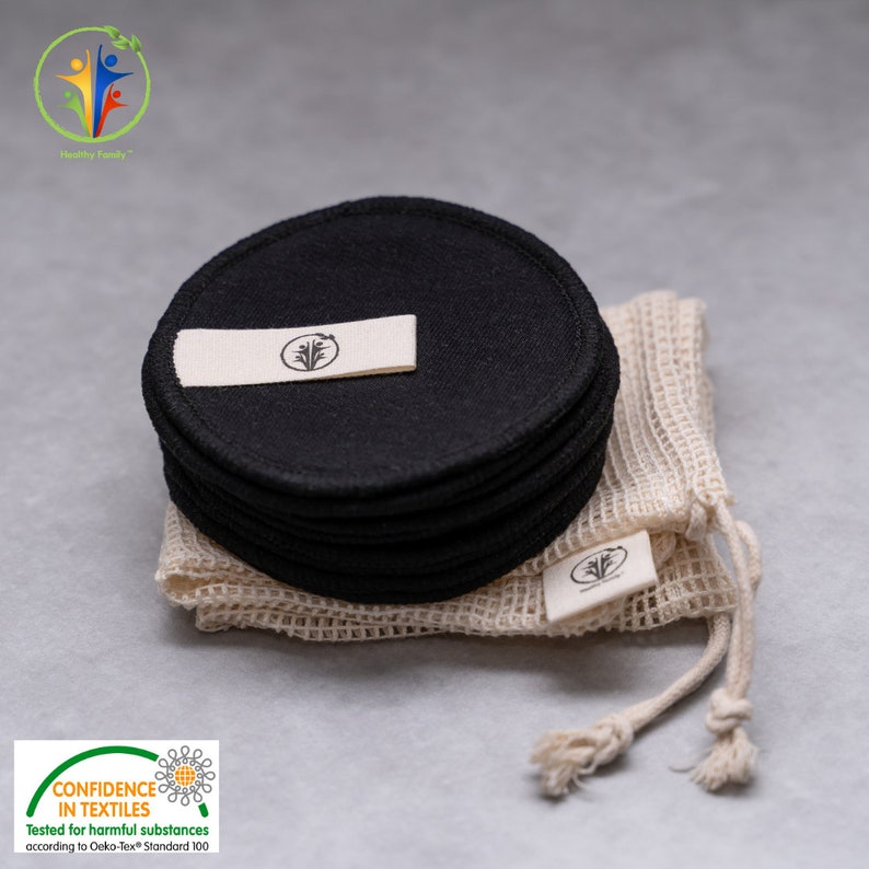 Reusable Bamboo Cotton Makeup Remover Pads. Vegan and Cruelty Free. Organic Eco Friendly Product.