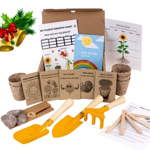 Christmas gift for kids, Christmas activity box for kids, Stocking filler, Seed kits for kids, Garden set for kids, Kids gardening kit