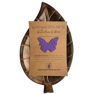 Riempitori per sacchetti da festa senza plastica. Bomboniera ecologica. Favore del partito alternativo. Bomboniere di matrimonio. Forme di carta con semi di farfalla