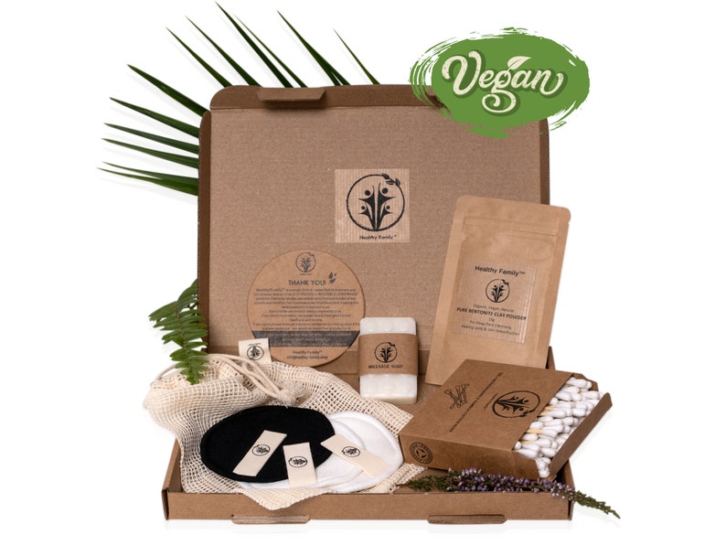 Zero Waste Gift Set. Sustainable Gift Box. Eco Gift Box. Pamper Gift Box. Eco-friendly Spa Box. Vegan Gift. Zero Waste Starter Kit. image 1