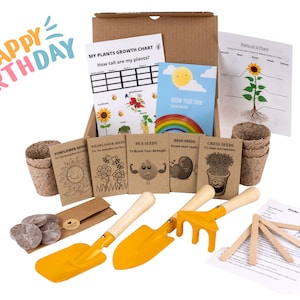 Birthday Gift for children, Happy Birthday Gift for Kids,  Seed kits for kids, Garden set for kids, Kids gardening kit