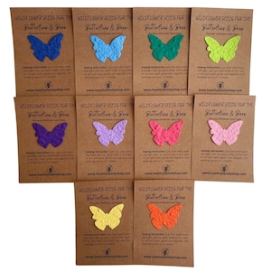 Bomboniere. Regalo per la festa di nozze. Bomboniera ecologica. Favore di partito alternativo. Forme di carta per semi di farfalla